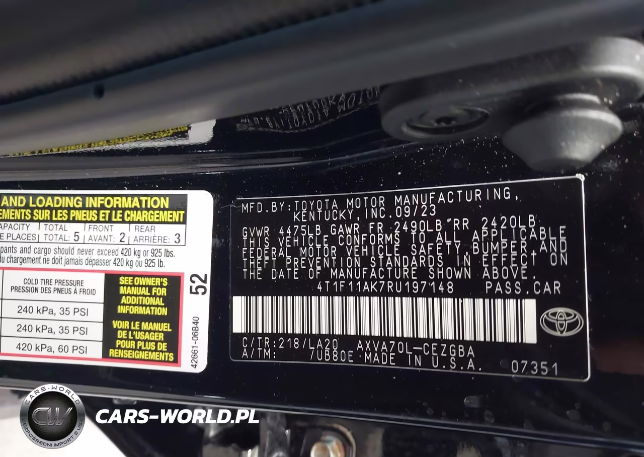 2024 Toyota Camry Xle VIN:4T1F11AK7RU197148 - 9