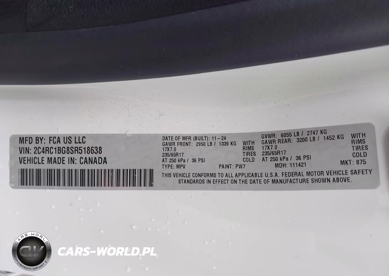 2025 Chrysler Pacifica Select VIN:2C4RC1BG8SR518638 - 9