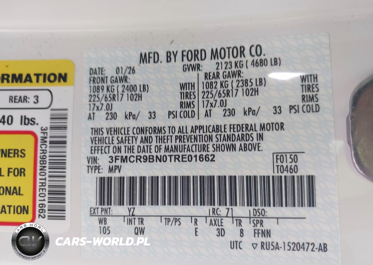 2026 Ford Bronco Sport Big Bend VIN:3FMCR9BN0TRE01662 - 9