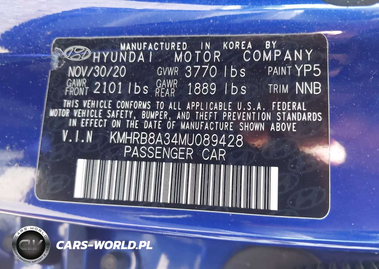 2021 Hyundai Venue Se VIN:KMHRB8A34MU089428 - 9