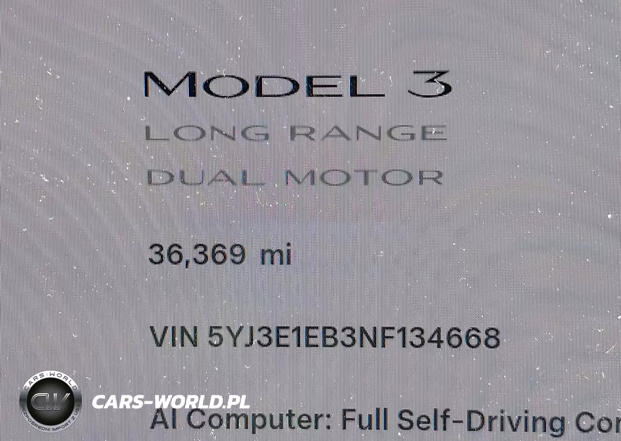 2022 Tesla Model 3 Long Range Dual Motor All-Wheel Drive VIN:5YJ3E1EB3NF134668 - 15