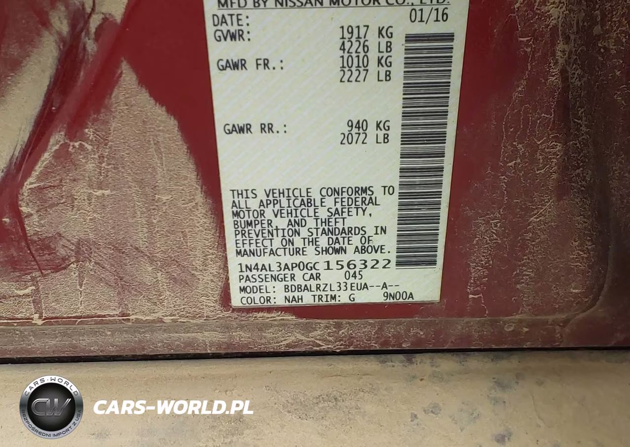 2016 Nissan Altima 2.5 Sl VIN:1N4AL3AP0GC156322 - 9