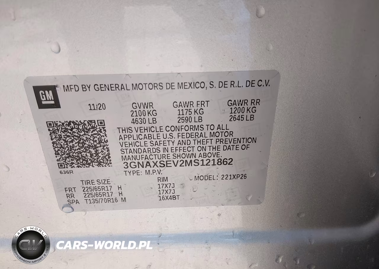 2021 Chevrolet Equinox Awd Ls VIN:3GNAXSEV2MS121862 - 9