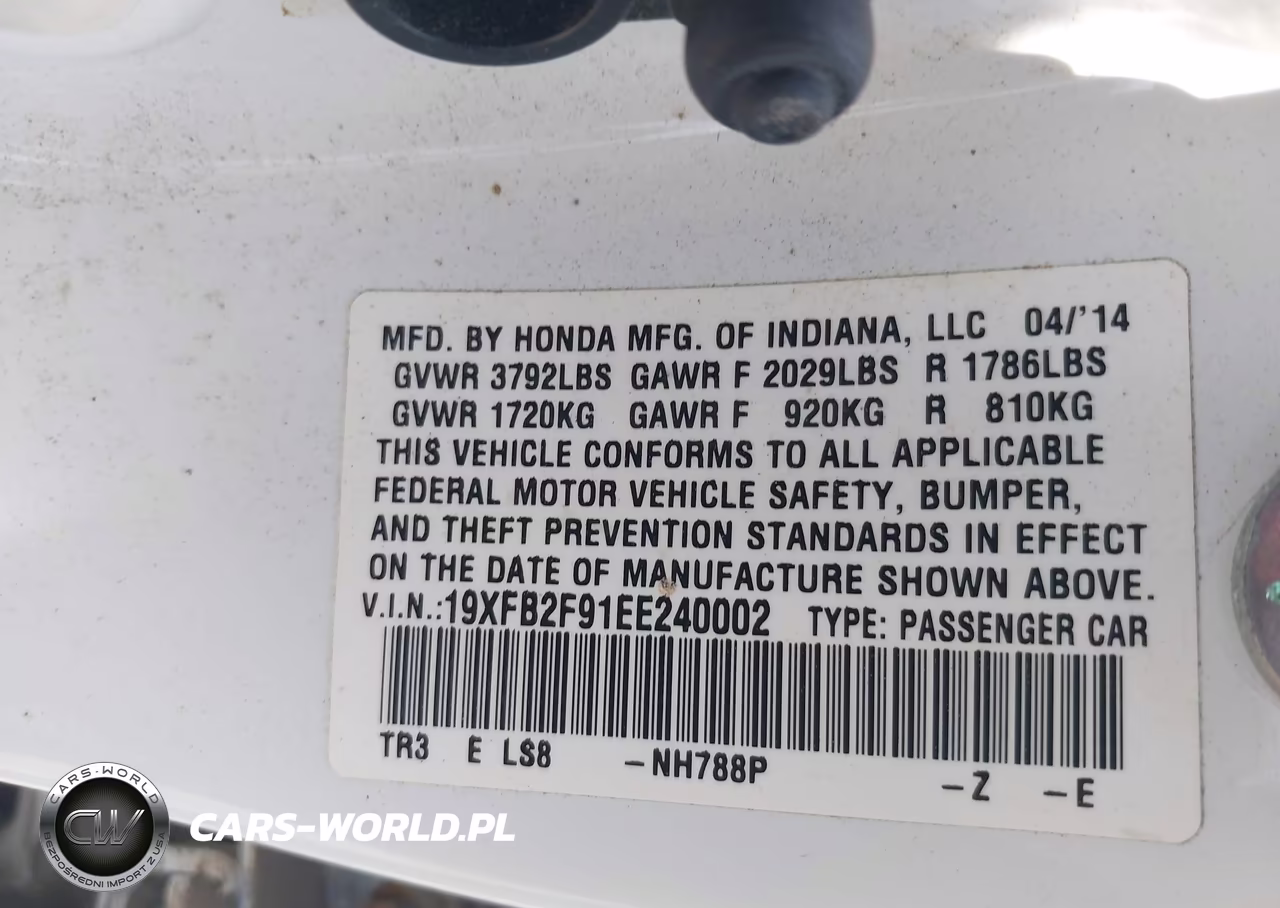 2014 Honda Civic Ex-L VIN:19XFB2F91EE240002 - 9