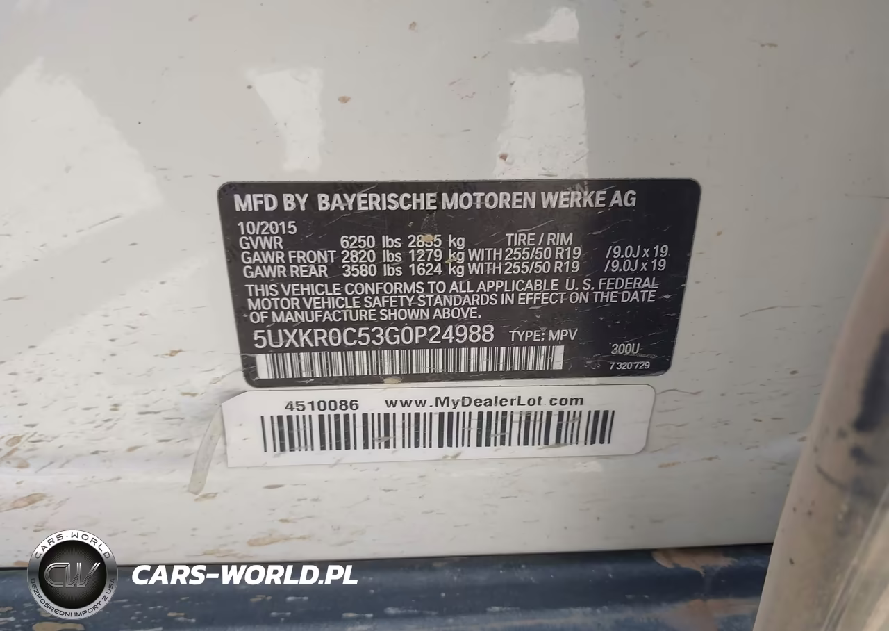 2016 BMW X5 xDrive35I VIN:5UXKR0C53G0P24988 - 9