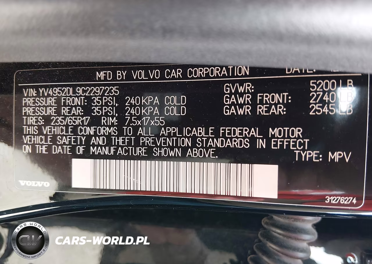 2012 Volvo Xc60 3.2-3.2 Platinum-3.2 Premier-3.2 Premier Plus VIN:YV4952DL9C2297235 - 9