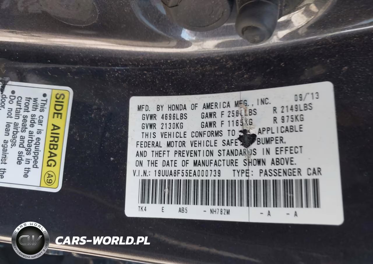 2014 Acura Tl 3.5 VIN:19UUA8F55EA000739 - 9