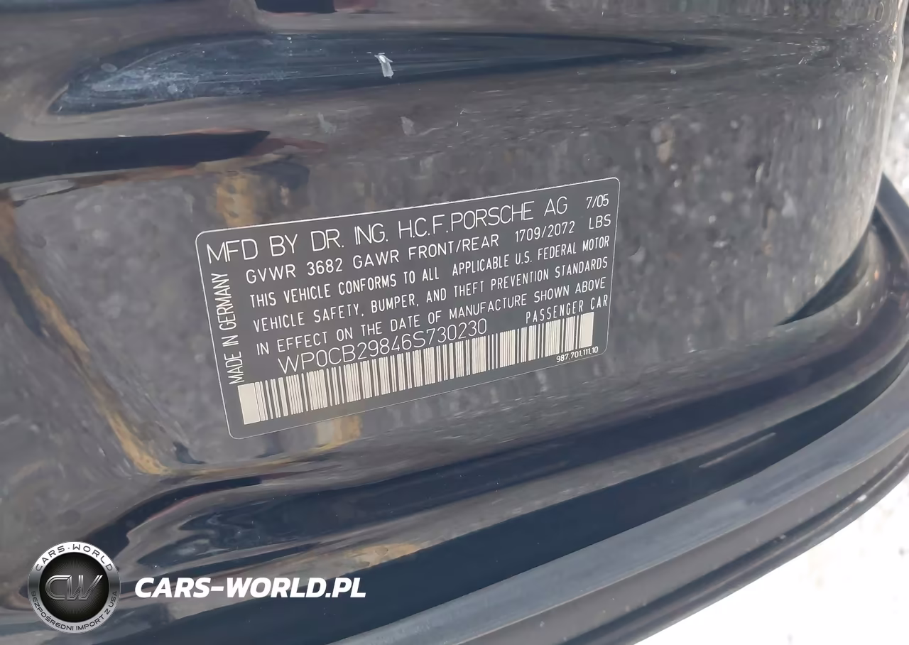 2006 Porsche Boxster S VIN:WP0CB29846S730230 - 9