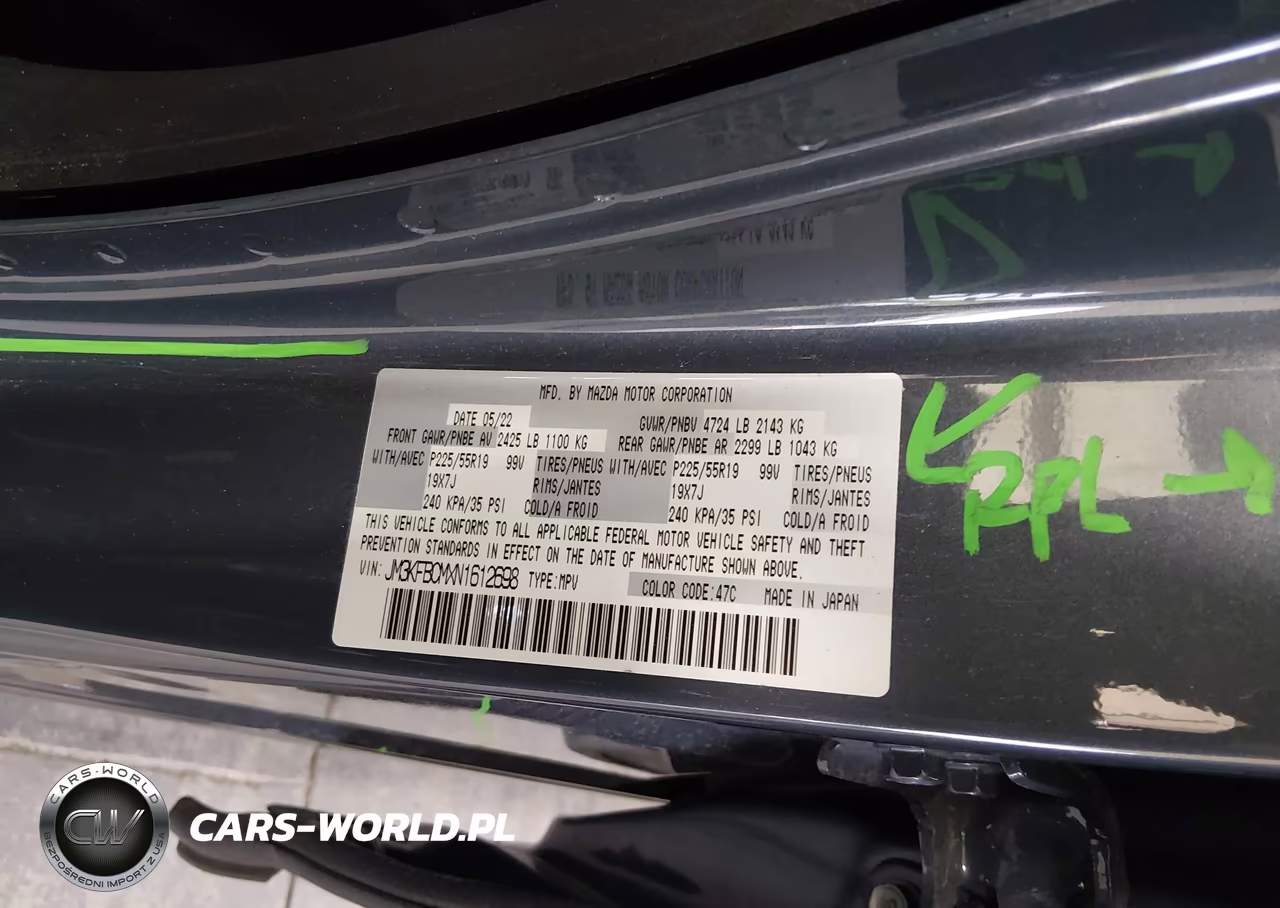 2022 Mazda Cx-5 2.5 S Carbon Edition VIN:JM3KFBCMXN1612698 - 9