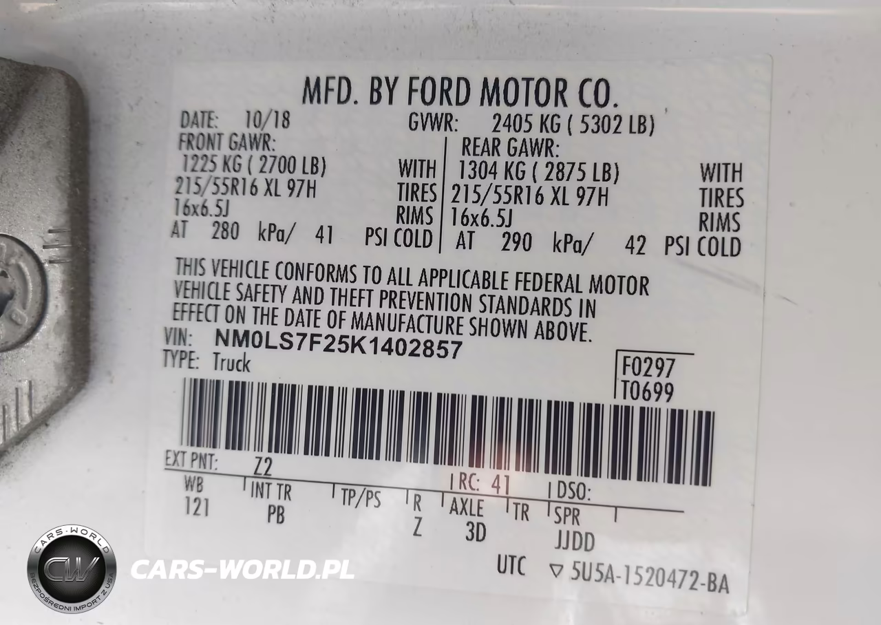 2019 Ford Transit Connect Xlt VIN:NM0LS7F25K1402857 - 9