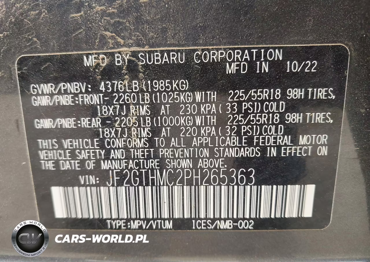 2023 Subaru Crosstrek Limited VIN:JF2GTHMC2PH265363 - 9