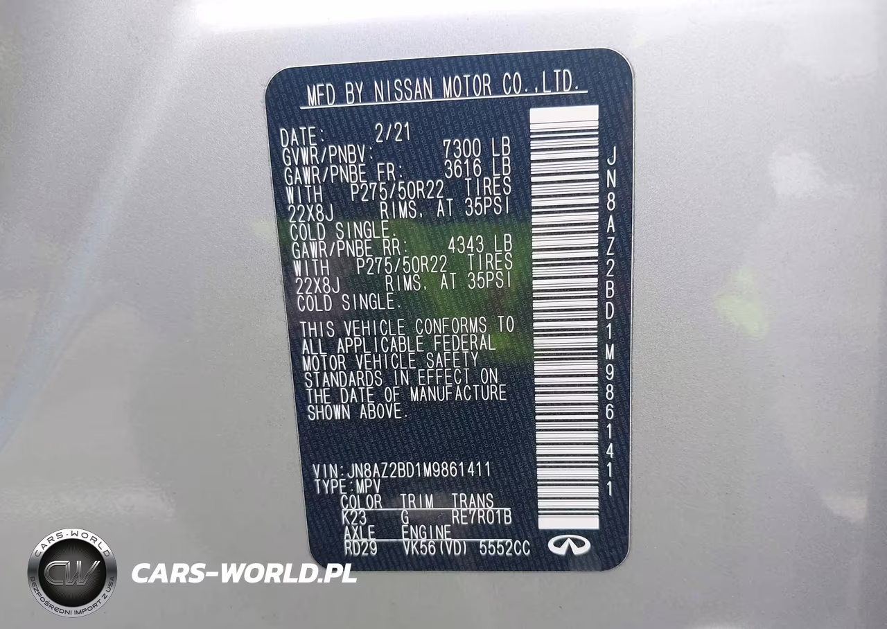 2021 Infiniti Qx80 Sensory VIN:JN8AZ2BD1M9861411 - 9