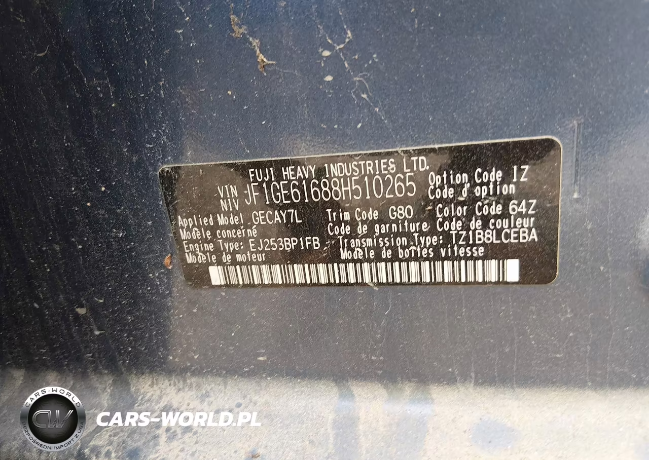 2008 Subaru Impreza (Natl) I W-Premium Pkg VIN:JF1GE61688H510265 - 9