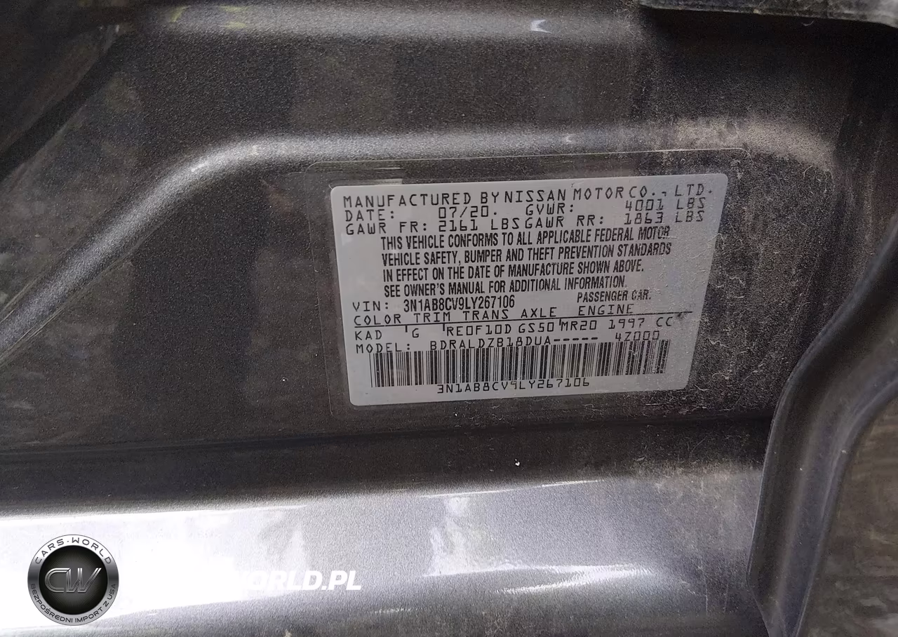 2020 Nissan Sentra Sv Xtronic Cvt VIN:3N1AB8CV9LY267106 - 9