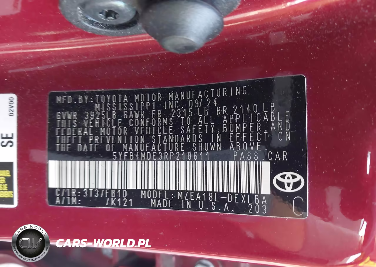 2024 Toyota Corolla Le VIN:5YFB4MDE3RP218611 - 9