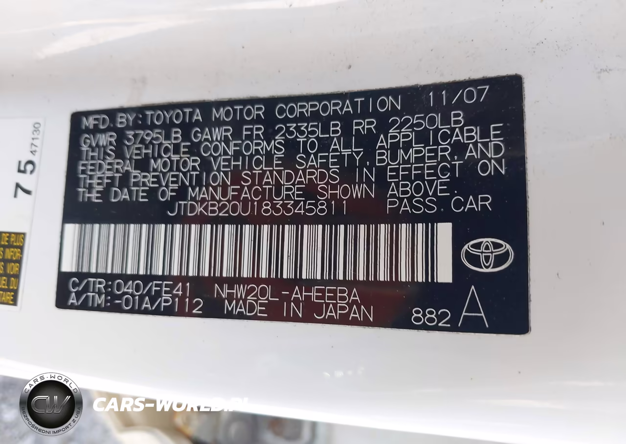 2008 Toyota Prius VIN:JTDKB20U183345811 - 9