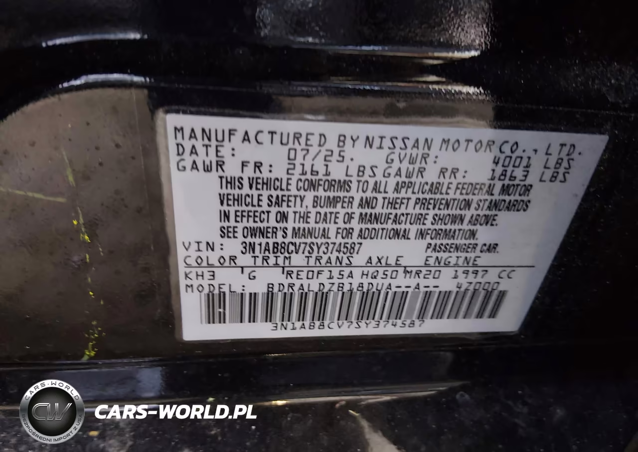 2025 Nissan Sentra Sv VIN:3N1AB8CV7SY374587 - 9