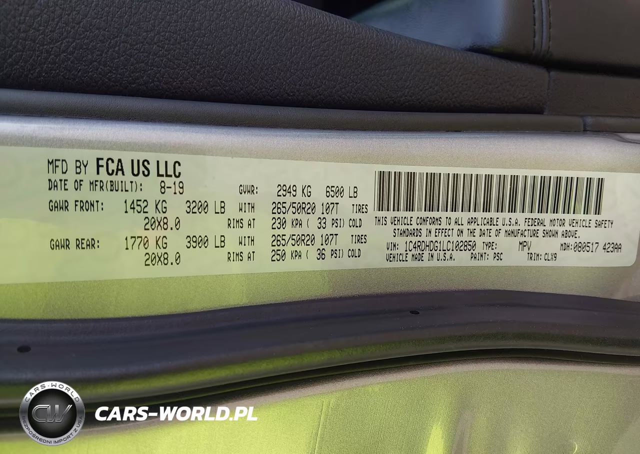 2020 Dodge Durango Gt Plus Rwd VIN:1C4RDHDG1LC102850 - 9