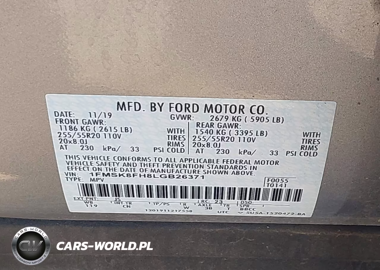 2020 Ford Explorer Limited VIN:1FMSK8FH8LGB26371 - 9