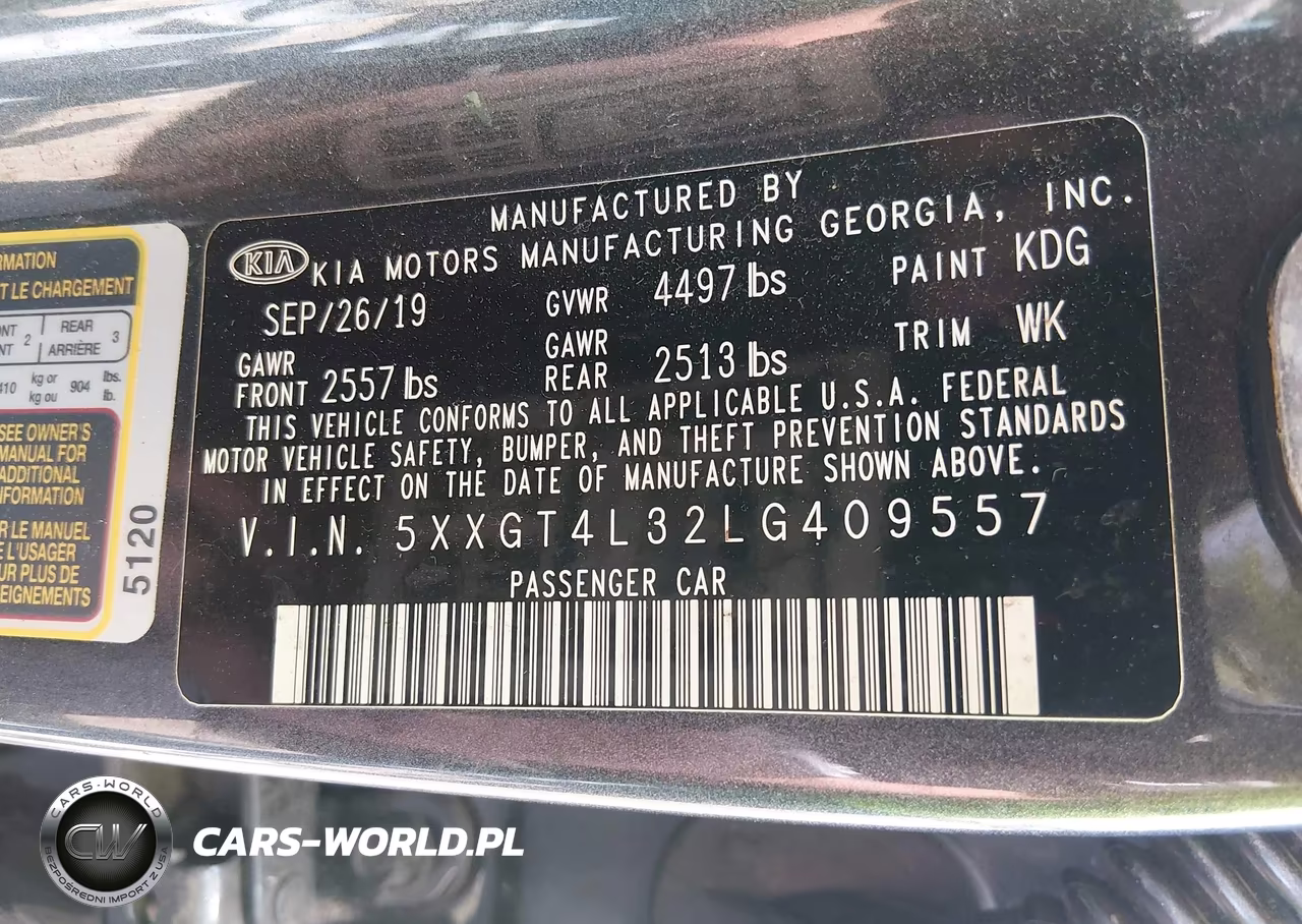 2020 Kia Optima Lx VIN:5XXGT4L32LG409557 - 9