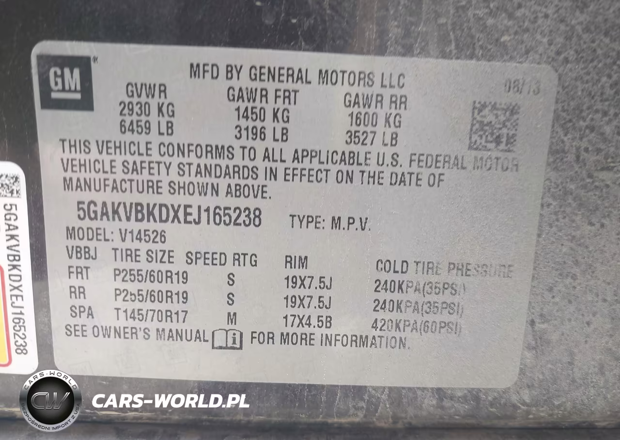 2014 Buick Enclave Leather VIN:5GAKVBKDXEJ165238 - 9