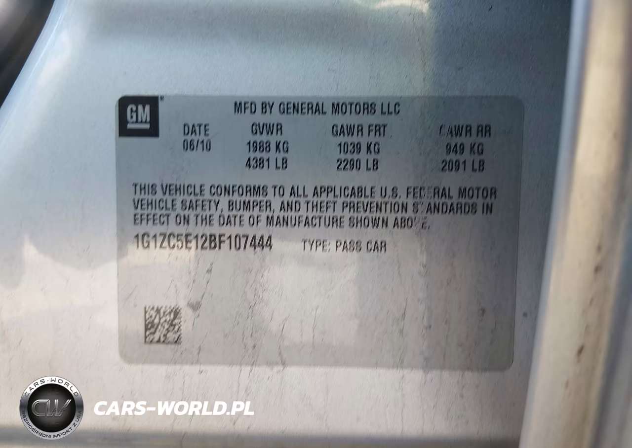 2011 Chevrolet Malibu 1Lt VIN:1G1ZC5E12BF107444 - 9