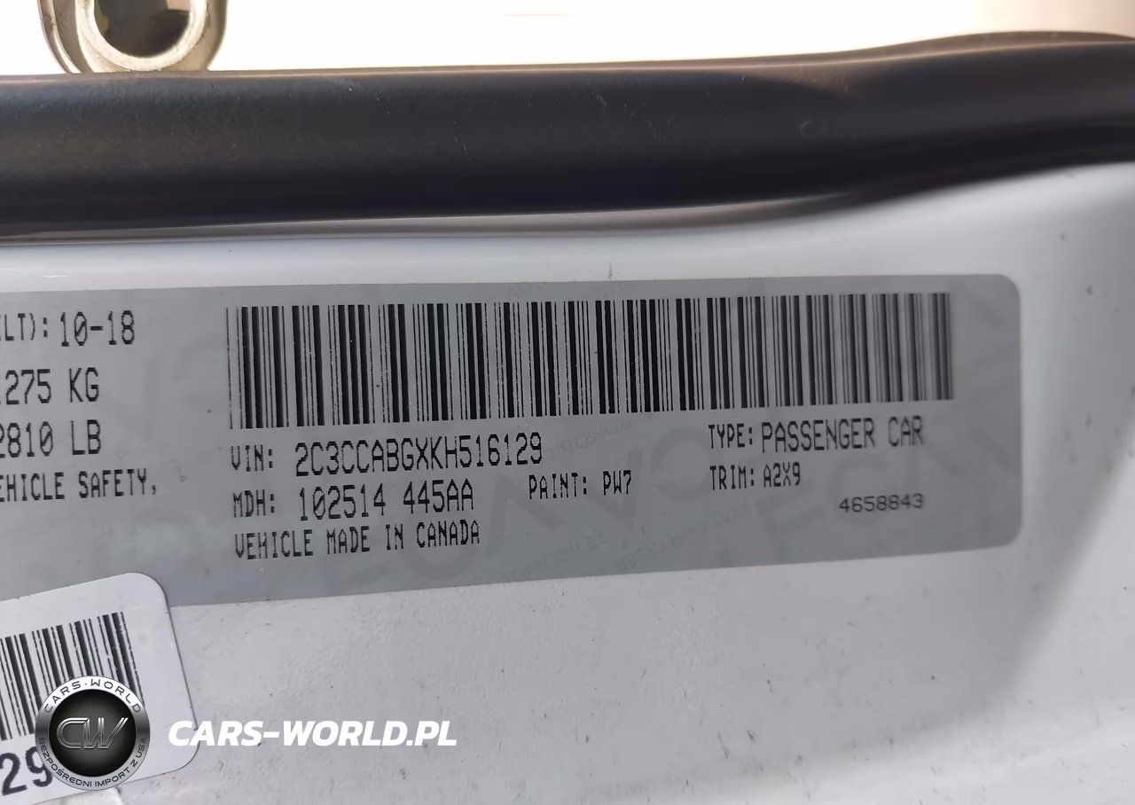 2019 Chrysler 300 VIN:2C3CCABGXKH516129 - 9