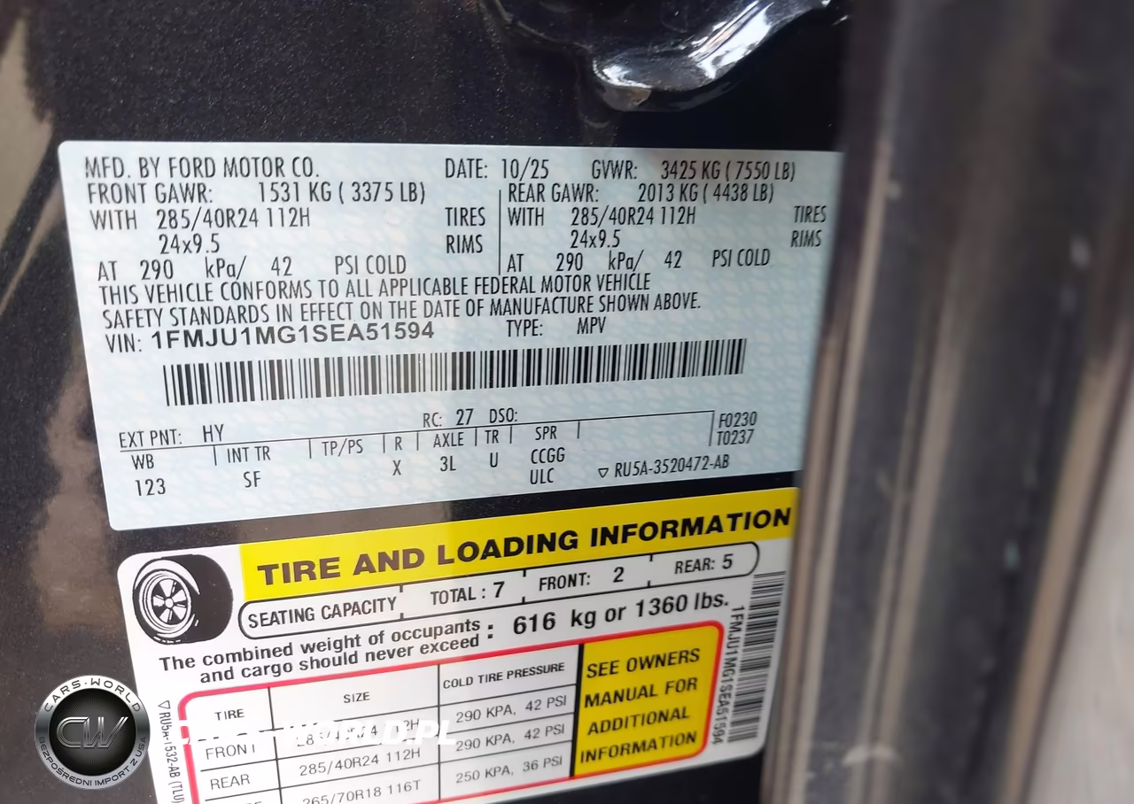 2025 Ford Expedition Platinum VIN:1FMJU1MG1SEA51594 - 9