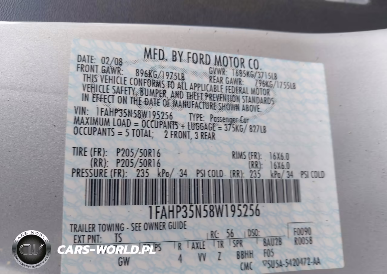 2008 Ford Focus Se-Ses VIN:1FAHP35N58W195256 - 9