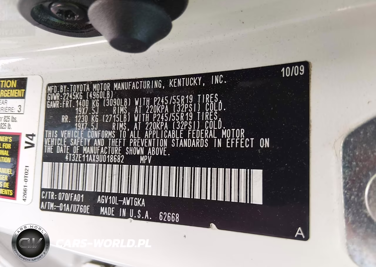 2009 Toyota Venza VIN:4T3ZE11AX9U018682 - 9
