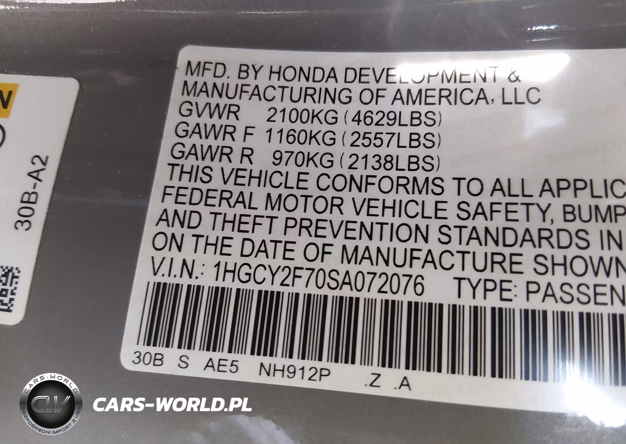 2025 Honda Accord Hybrid Sport-L VIN:1HGCY2F70SA072076 - 9