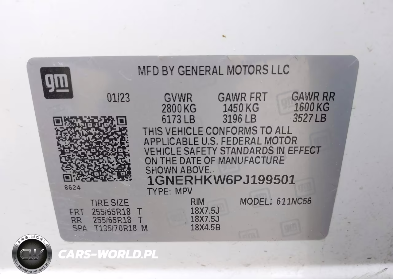 2023 Chevrolet Traverse Fwd Lt Leather VIN:1GNERHKW6PJ199501 - 9
