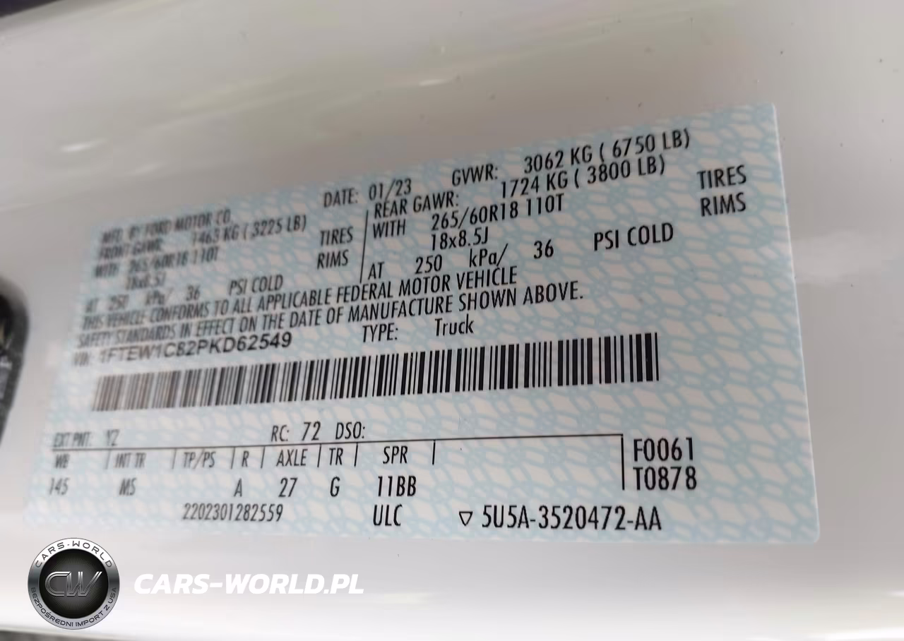 2023 Ford F-150 Xlt VIN:1FTEW1C82PKD62549 - 9