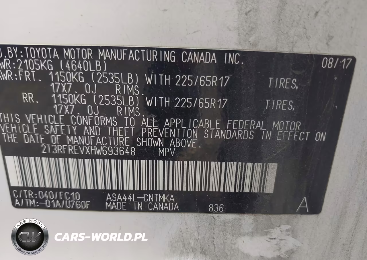 2017 Toyota Rav4 Xle VIN:2T3RFREVXHW693648 - 9
