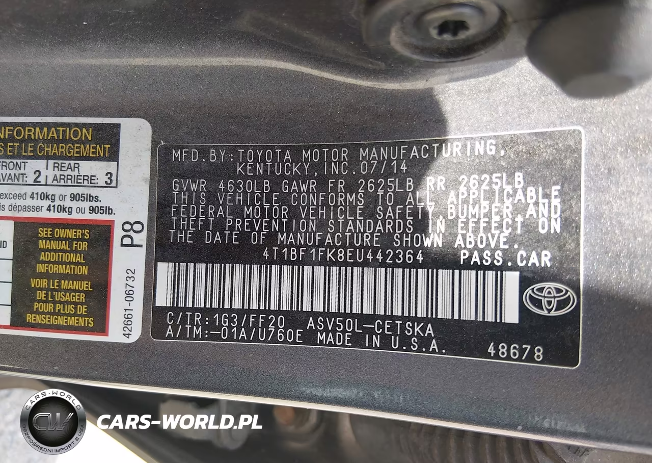 2014 Toyota Camry Se Sport VIN:4T1BF1FK8EU442364 - 9