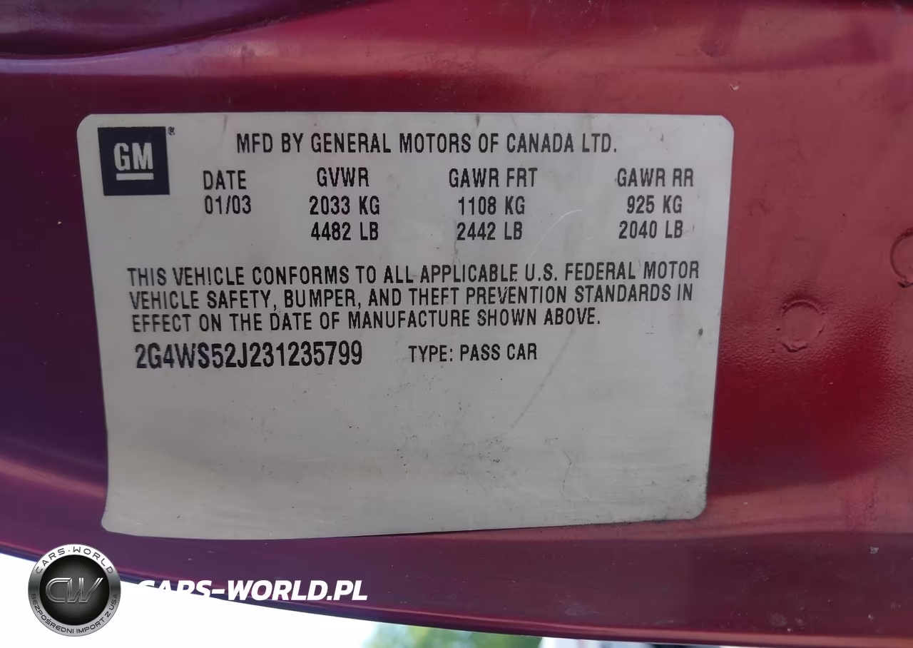 2003 Buick Century Custom VIN:2G4WS52J231235799 - 9