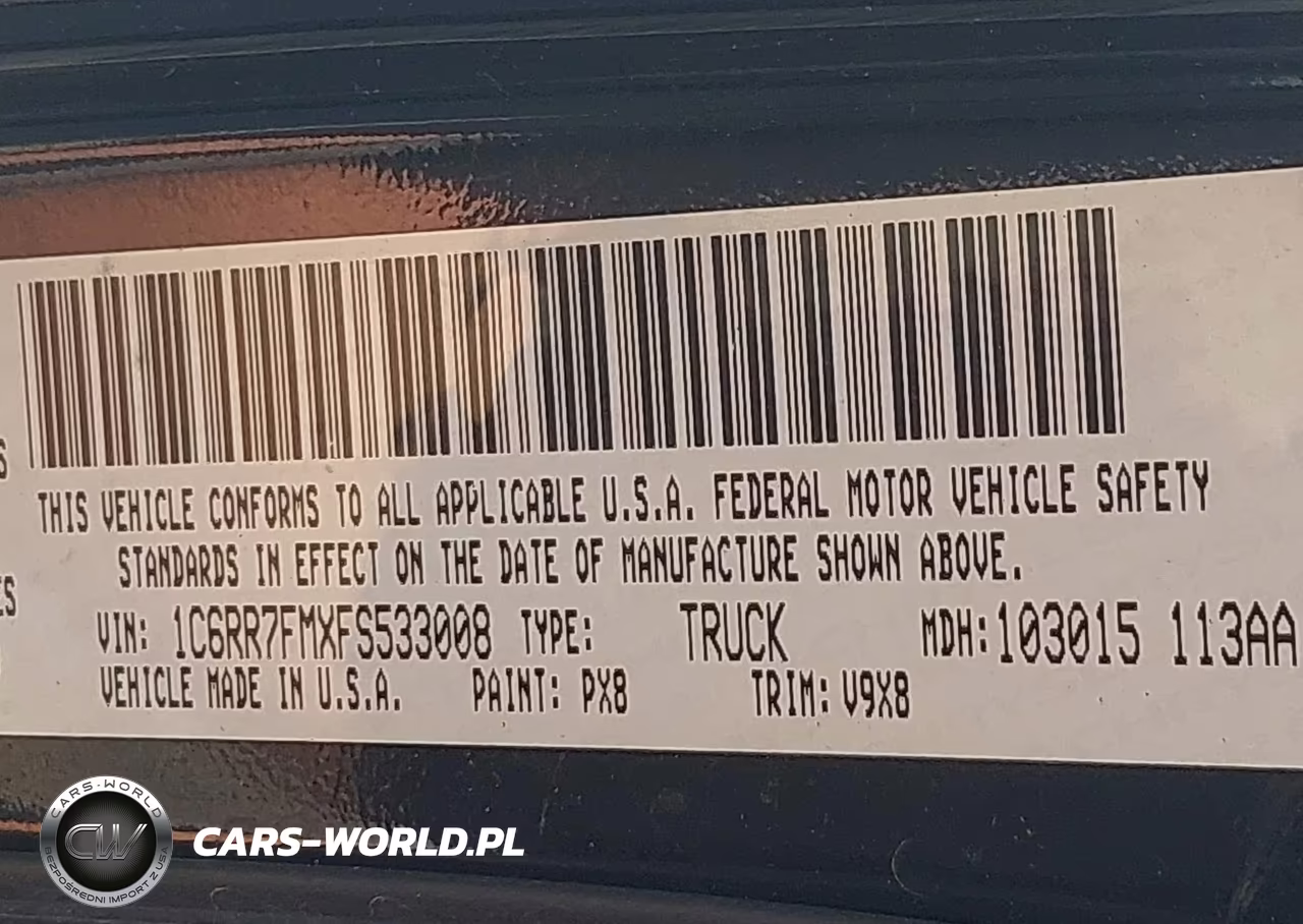 2015 Ram 1500 Tradesman VIN:1C6RR7FMXFS533008 - 9