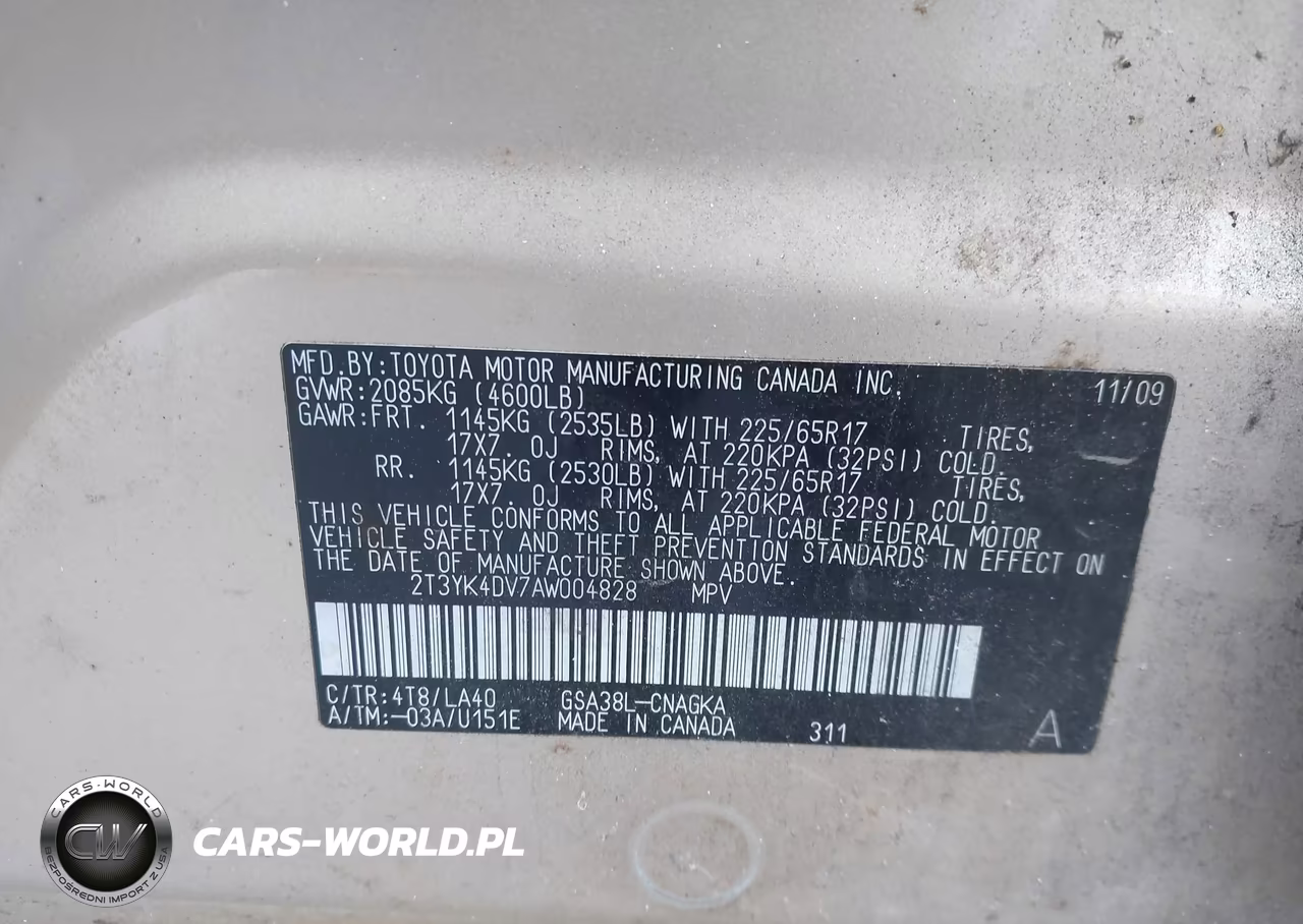 2010 Toyota Rav4 Limited V6 VIN:2T3YK4DV7AW004828 - 9