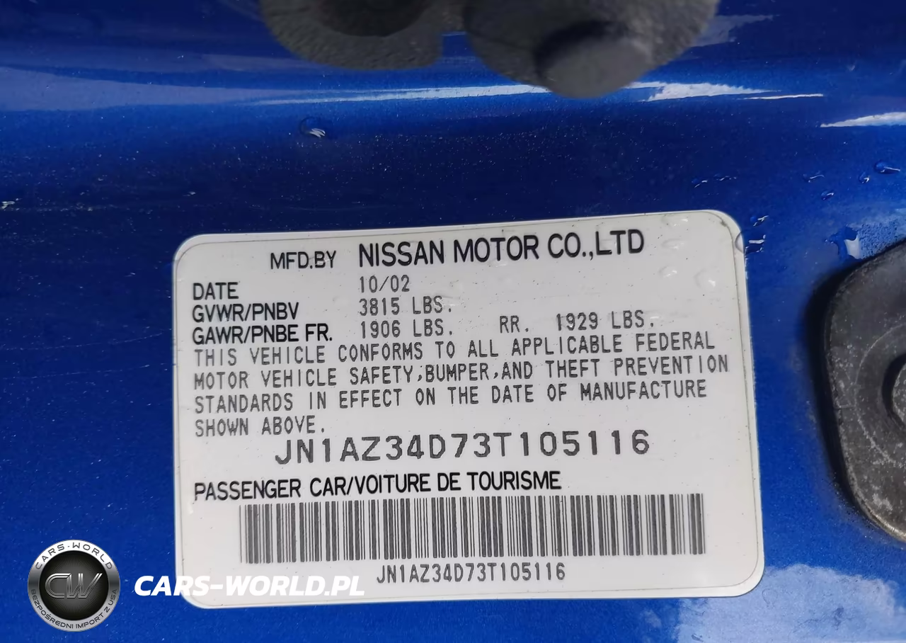 2003 Nissan 350Z Touring VIN:JN1AZ34D73T105116 - 9
