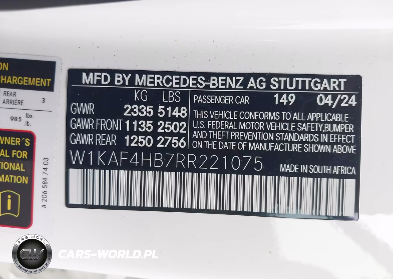 2024 Mercedes-Benz C 300 VIN:W1KAF4HB7RR221075 - 9