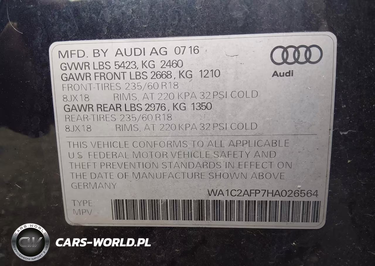 2017 Audi Q5 2.0T Premium VIN:WA1C2AFP7HA026564 - 9