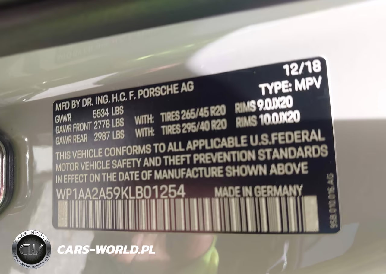 2019 Porsche Macan VIN:WP1AA2A59KLB01254 - 9