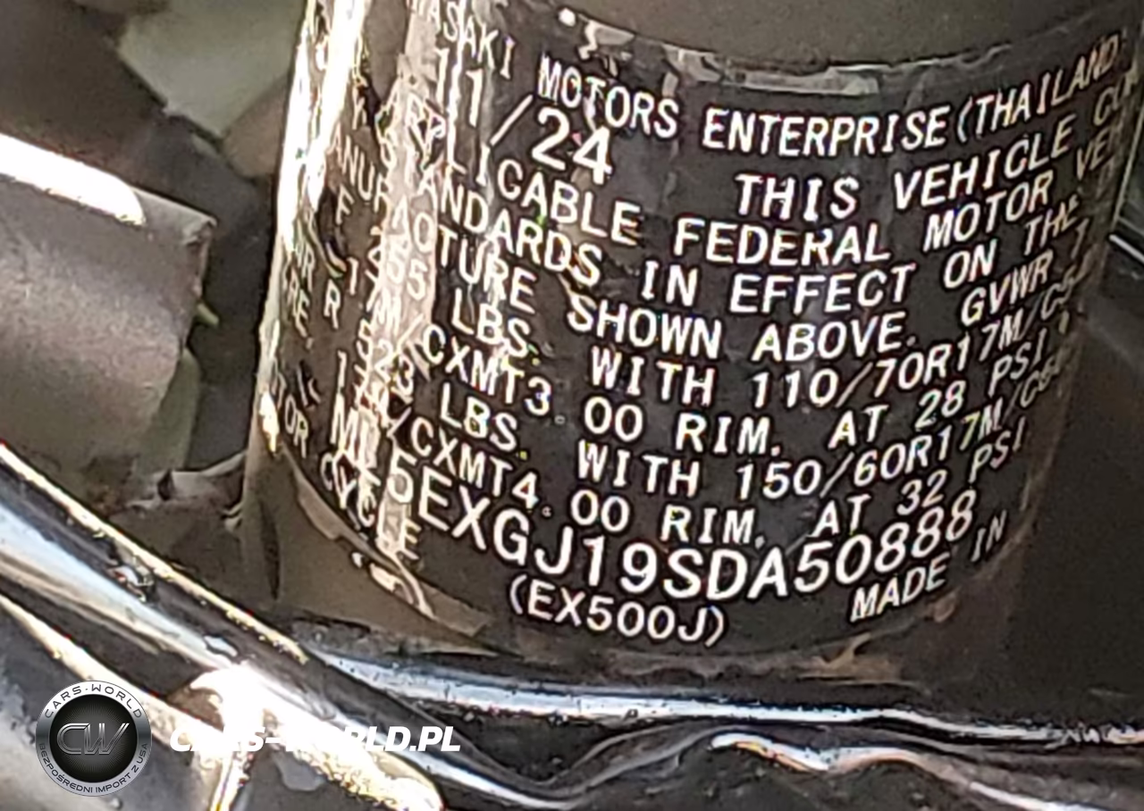 2025 Kawasaki Ex500 A-B VIN:ML5EXGJ19SDA50888 - 10