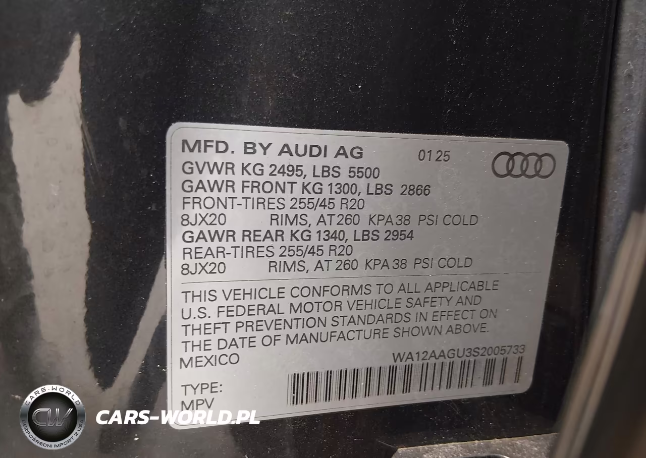 2025 Audi All-New Q5 Premium Plus Tfsi Quattro S Tronic VIN:WA12AAGU3S2005733 - 9