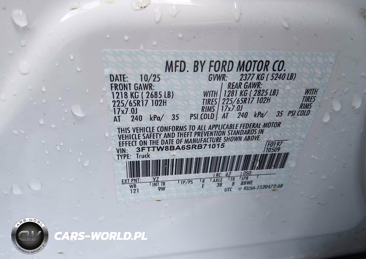 2025 Ford Maverick Xl VIN:3FTTW8BA6SRB71015 - 9