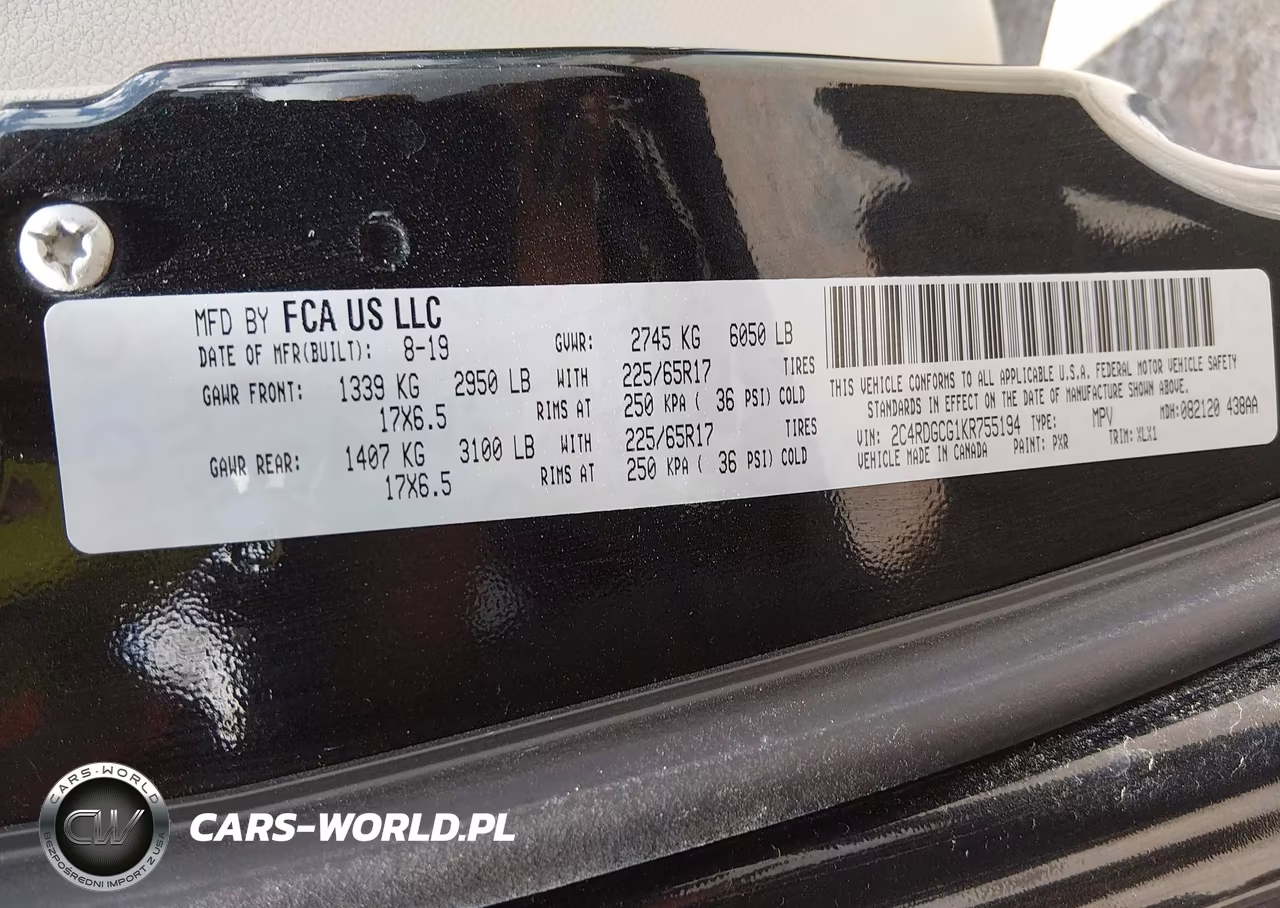 2019 Dodge Grand Caravan Sxt VIN:2C4RDGCG1KR755194 - 9