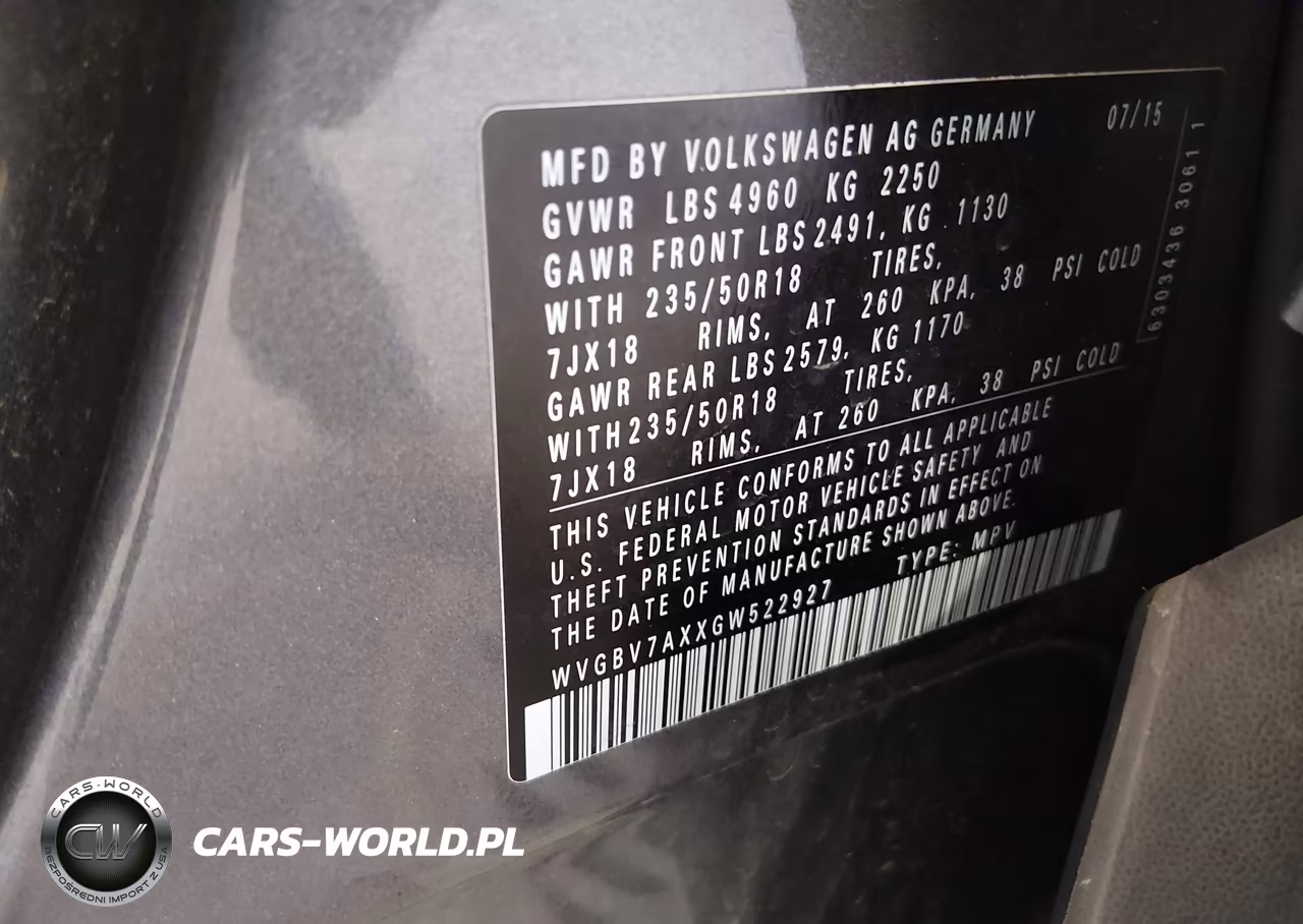 2016 Volkswagen Tiguan Se VIN:WVGBV7AXXGW522927 - 9
