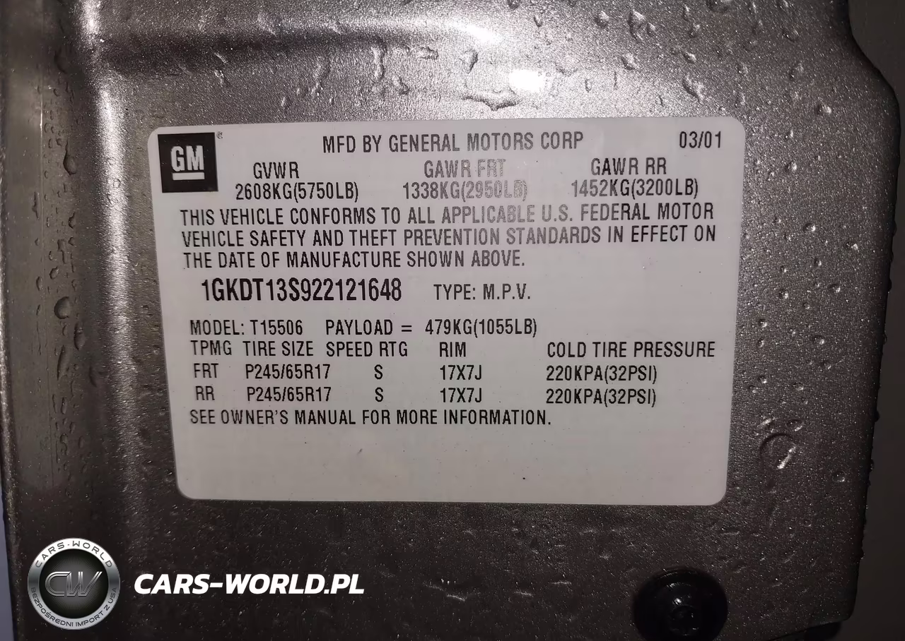 2002 GMC Envoy Slt VIN:1GKDT13S922121648 - 9