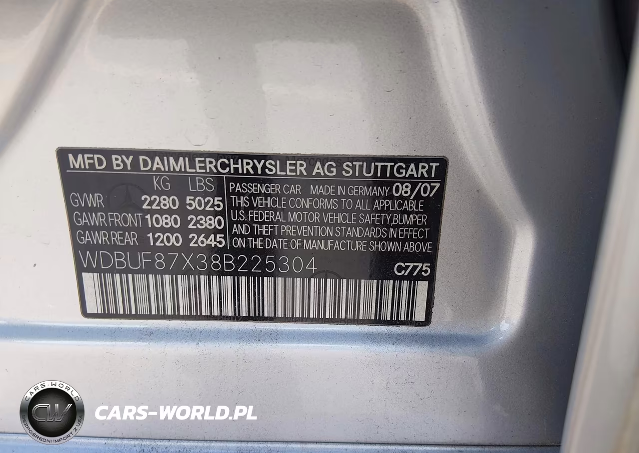 2008 Mercedes-Benz E 350 4Matic VIN:WDBUF87X38B225304 - 9