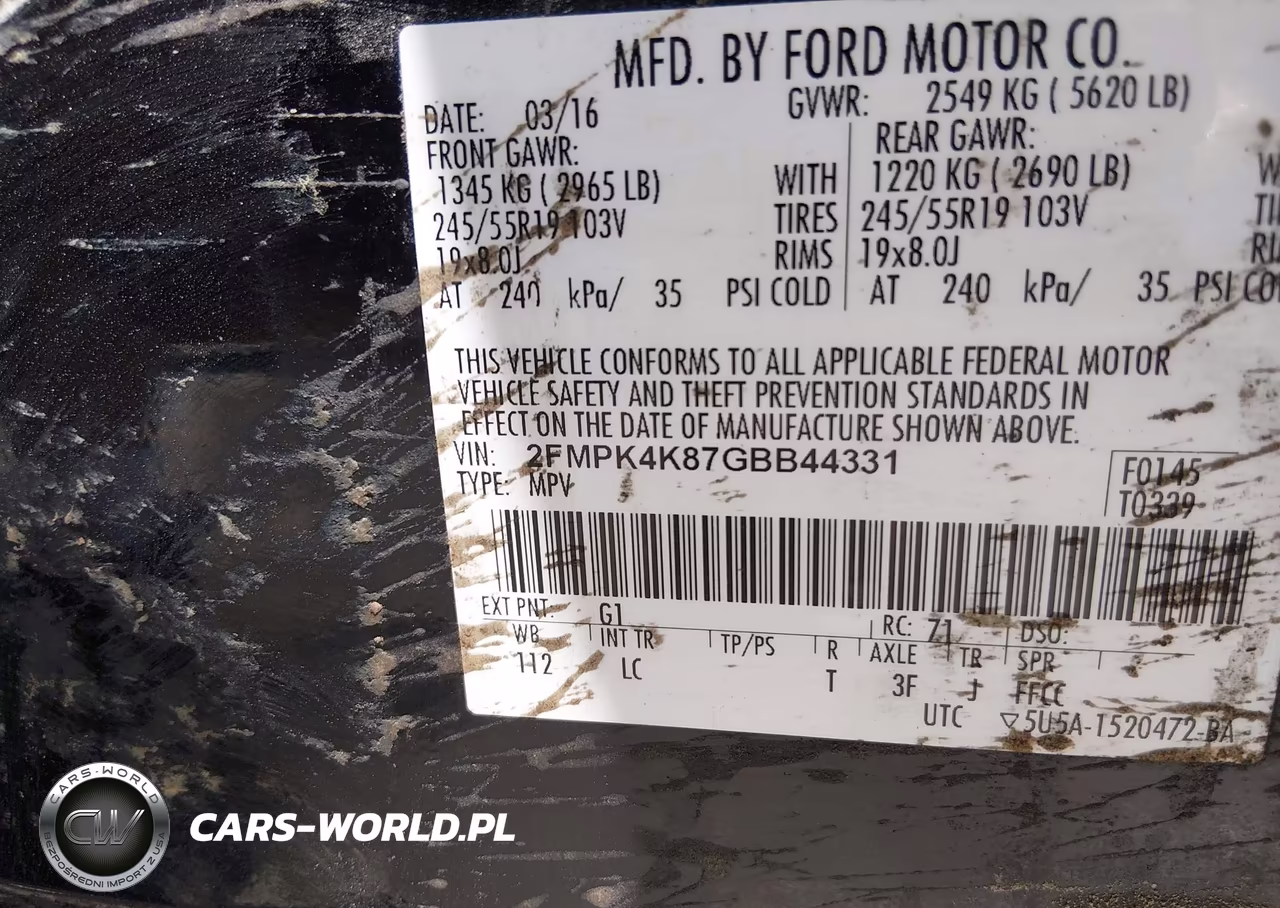 2016 Ford Edge Titanium VIN:2FMPK4K87GBB44331 - 9